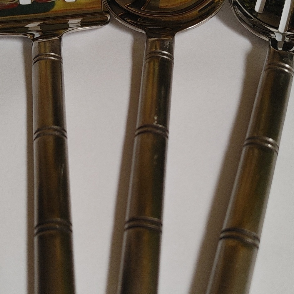 Pier 1 Stainless Steel Bamboo Design Serving Flatware - Picture 11 of 14